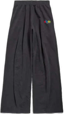 (W) バレンシアガ FW24 ブラック ニット ストレートレッグ レタリング スウェットパンツ ルーズフィット 803266TRVD21055 Buy (W) バレンシアガ FW24 ブラック ニット ストレートレッグ レタリング スウェットパンツ ルーズフィット 803266TRVD21055