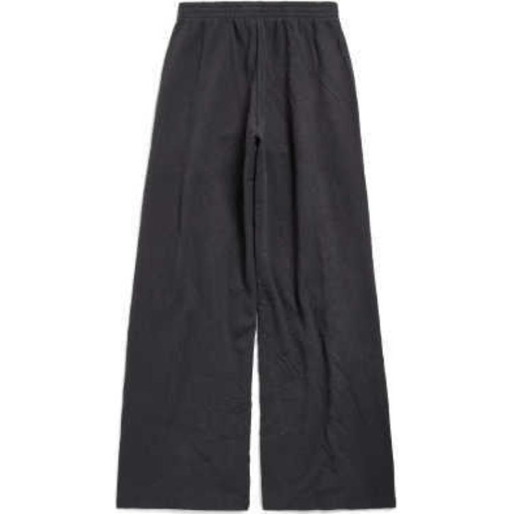 Lookbook (W) バレンシアガ FW24 ブラック ニット ストレートレッグ レタリング スウェットパンツ ルーズフィット 803266TRVD21055