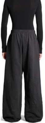 (W) バレンシアガ FW24 ブラック ニット ストレートレッグ レタリング スウェットパンツ ルーズフィット 803266TRVD21055 Purchase (W) バレンシアガ FW24 ブラック ニット ストレートレッグ レタリング スウェットパンツ ルーズフィット 803266TRVD21055