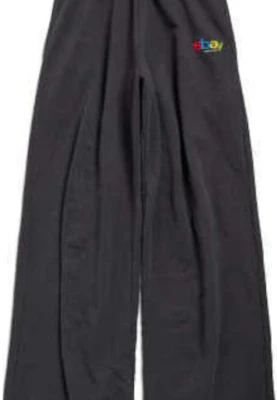 (W) バレンシアガ FW24 ブラック ニット ストレートレッグ レタリング スウェットパンツ ルーズフィット 803266TRVD21055 Sizing (W) バレンシアガ FW24 ブラック ニット ストレートレッグ レタリング スウェットパンツ ルーズフィット 803266TRVD21055