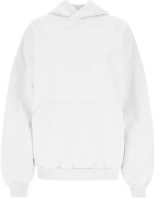 (W) Balenciaga FW24 Sudadera Blanca con Capucha Estilo Clásico Ajuste Regular. 739024TOVU99012 Order (W) Balenciaga FW24 Sudadera Blanca con Capucha Estilo Clásico Ajuste Regular. 739024TOVU99012