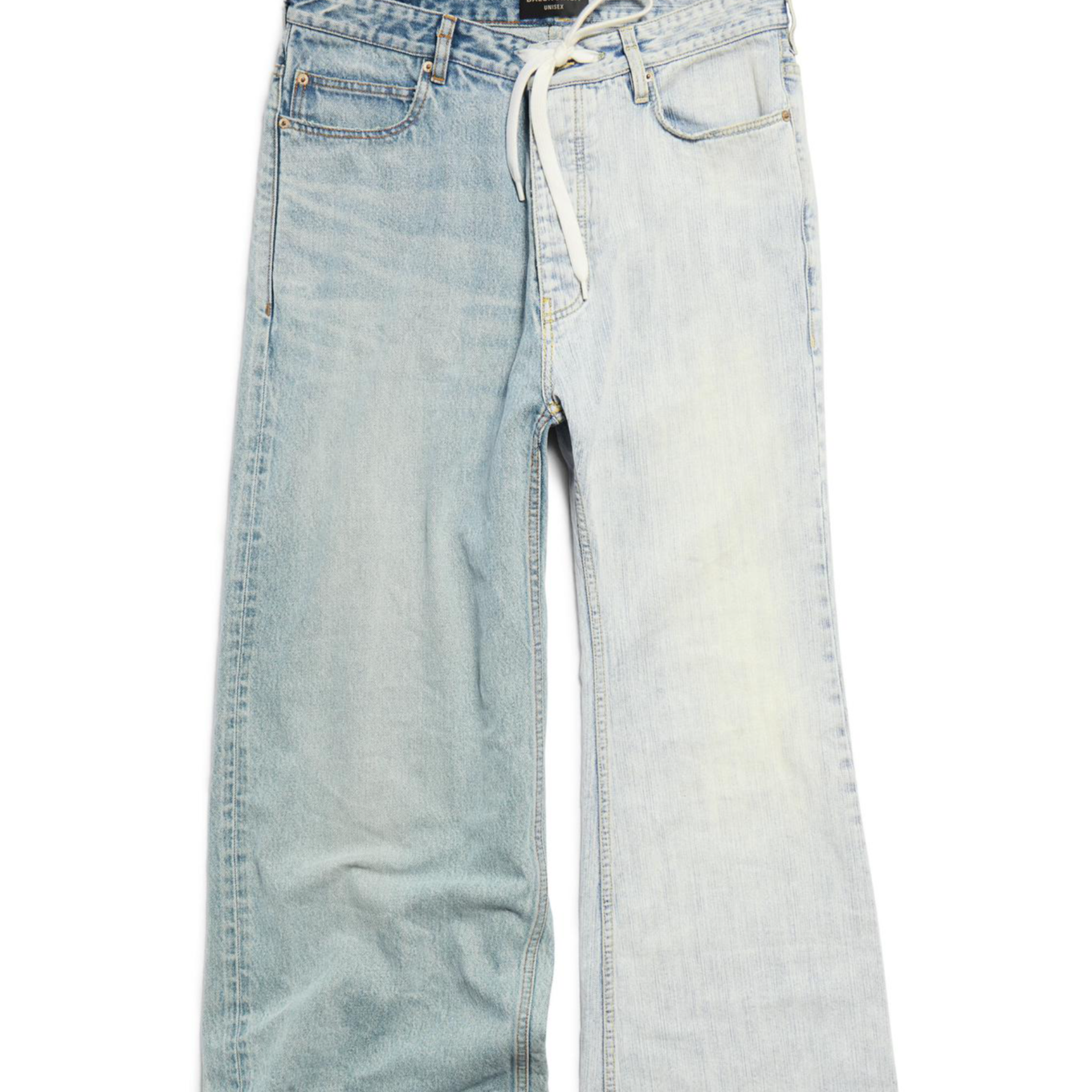 (Women) Balenciaga FW24 Spliced Mid-Waist Loose Fit Straight Leg Jeans Women Blue 793766TQW752664 圖 8