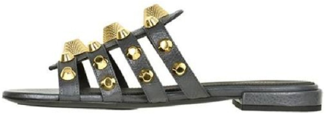 (Women) Balenciaga Giant Flat Sandal 'Studded Black' 549875AD404010 Buy (Women) Balenciaga Giant Flat Sandal 'Studded Black' 549875AD404010