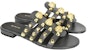 (Women) Balenciaga Giant Flat Sandal 'Studded Black' 549875AD404010