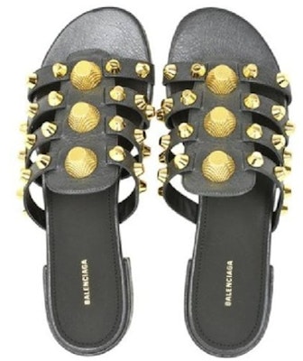 (W) バレンシアガ スタッズ フラットサンダル (黒) 549875AD404010 Lookbook (W) バレンシアガ スタッズ フラットサンダル (黒) 549875AD404010