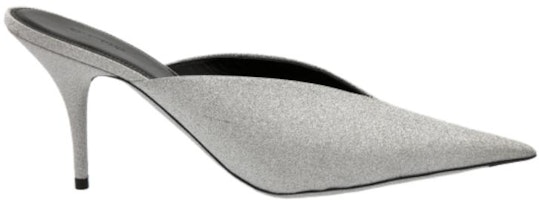 巴黎世家 皮革 尖頭 時尚涼拖 4.5厘米 女款 銀色 Order 巴黎世家 皮革 尖頭 時尚涼拖 4.5厘米 女款 銀色