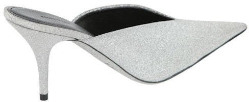 巴黎世家 皮革 尖頭 時尚涼拖 4.5厘米 女款 銀色 Shop 巴黎世家 皮革 尖頭 時尚涼拖 4.5厘米 女款 銀色