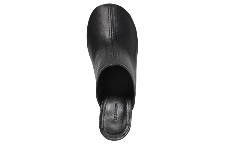 Shop (W) Balenciaga Glove ''Zwarte Leren Hoge-Hakken Mule'' 712974WBCW01000