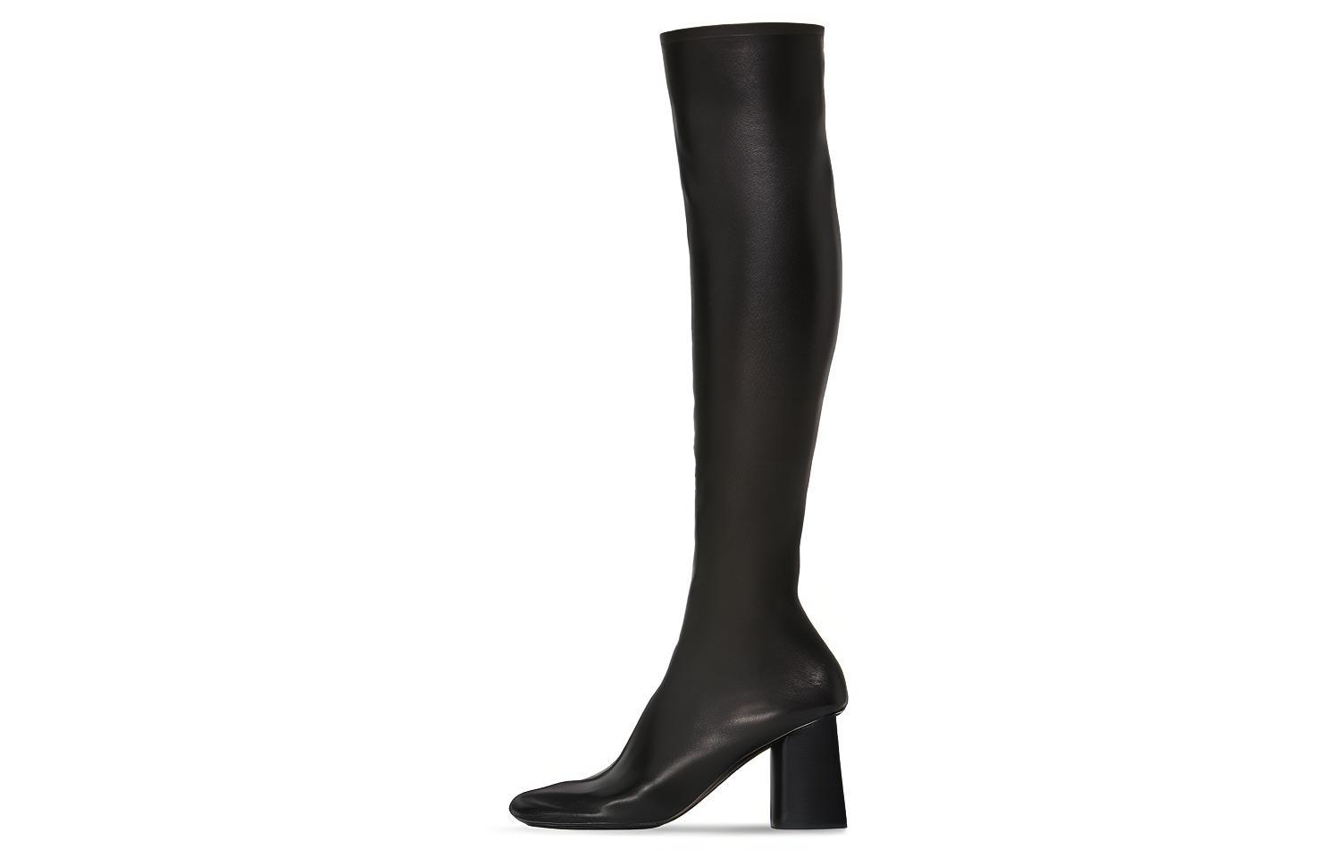 (Women) Balenciaga Glove High 'Black Leather Zip' 712972WBCW01000