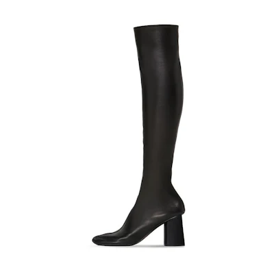 (W) Balenciaga Glove High 'Black Leather Zip'