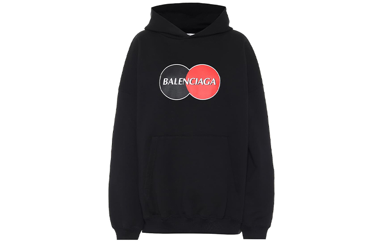 (Women) Balenciaga Graphic Loose Fit Hoodie Black 620947TIV801000