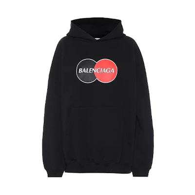 (Women) Balenciaga Graphic Loose Fit Hoodie Black 620947TIV801000