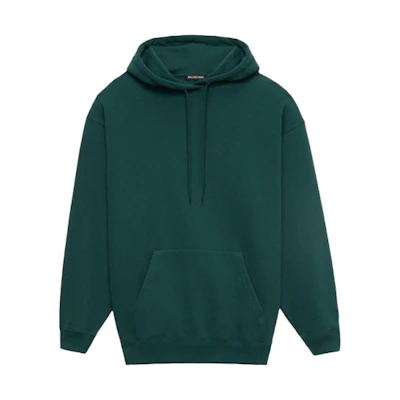 (Women) Balenciaga Green Oversized Hoodie with Logo Print and Long Sleeves 570798THV793230