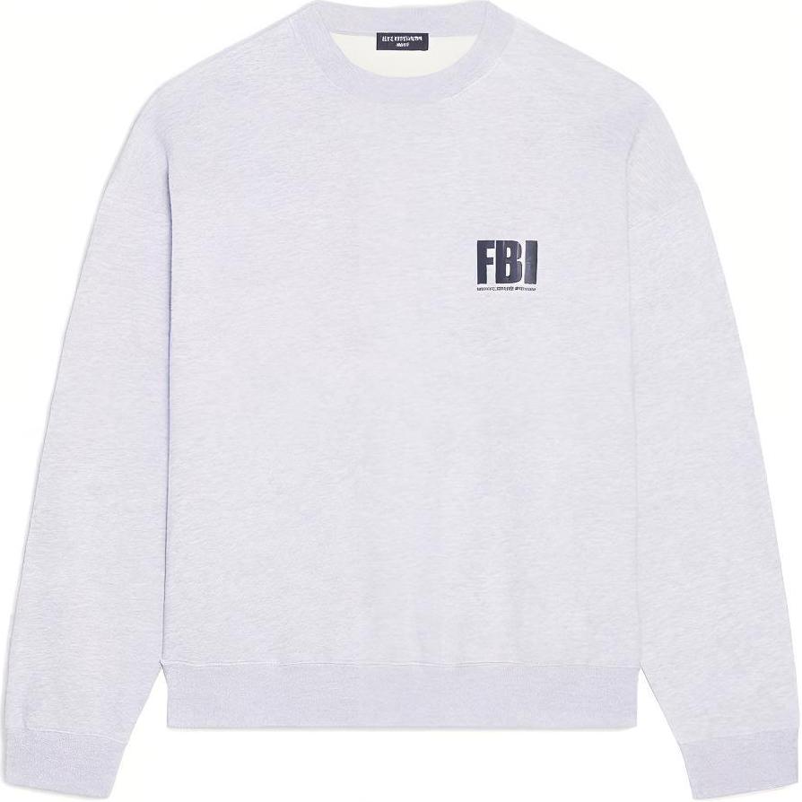 (Women) Balenciaga Grey Letter Print Fleece Crewneck Sweatshirt - Oversized Fit 676629TLVH11380