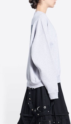 (W) Balenciaga Kelabu Baju Panas Cetakan Huruf Fleece - Potongan Oversized 676629TLVH11380 Details for (W) Balenciaga Kelabu Baju Panas Cetakan Huruf Fleece - Potongan Oversized 676629TLVH11380