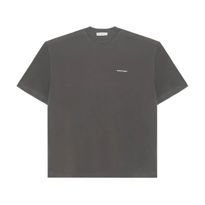(Women) Balenciaga Grey Logo Print Crew Neck T-Shirt 556104TYK281055