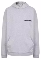 (Women) Balenciaga Grey Logo Print Oversized Hoodie Long Sleeve Pullover. 675003TLVB41167 (Women) Balenciaga Grey Logo Print Oversized Hoodie Long Sleeve Pullover. 675003TLVB41167