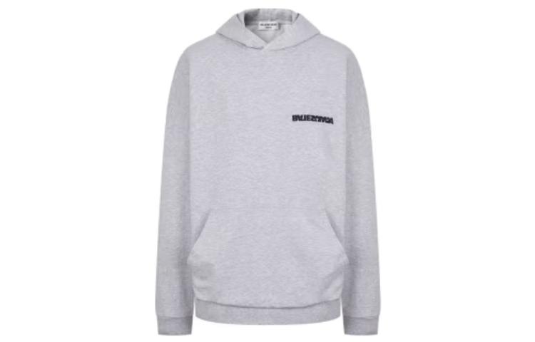 Order (W) Sudadera con Capucha Balenciaga Gris Logo Estampado Oversize Manga Larga. 675003TLVB41167