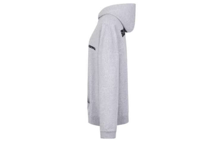 Shop (W) Sudadera con Capucha Balenciaga Gris Logo Estampado Oversize Manga Larga. 675003TLVB41167