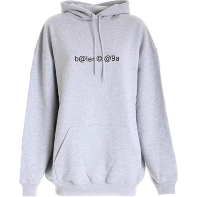 Buy (W) 巴黎世家灰色Logo印花連帽衫 578135TIV511167