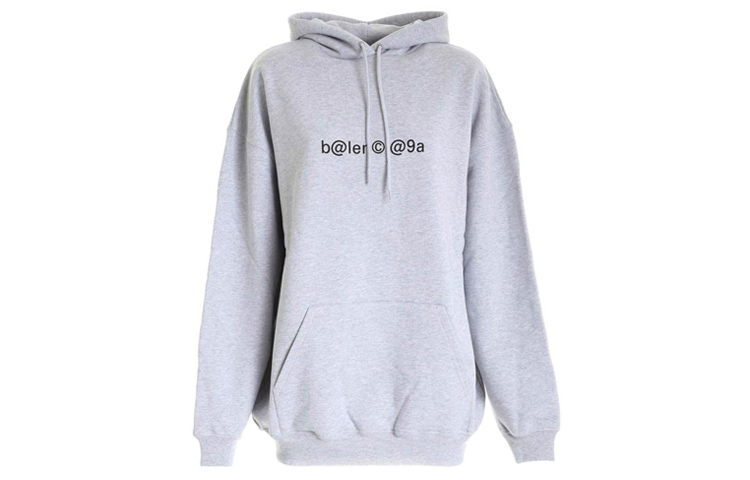 Order (W) 巴黎世家灰色Logo印花連帽衫 578135TIV511167