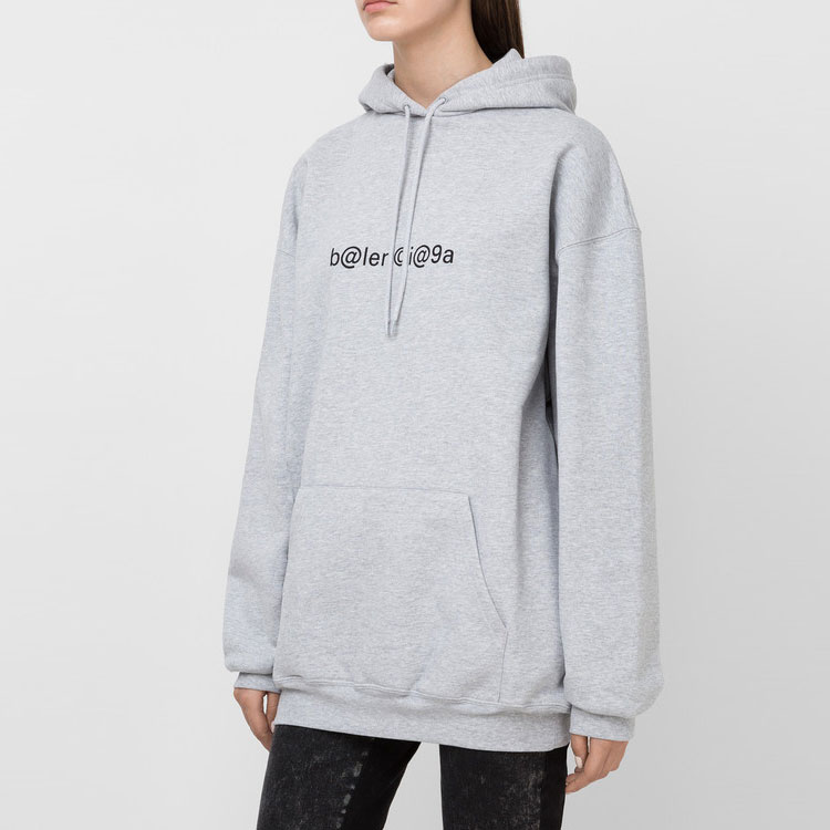 Purchase (W) 巴黎世家灰色Logo印花連帽衫 578135TIV511167