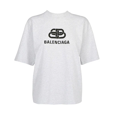 (Women) Balenciaga Grey Logo Tee 583098TFV652569