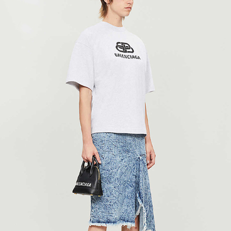 (Women) Balenciaga Grey Logo Tee 583098TFV652569 圖 5