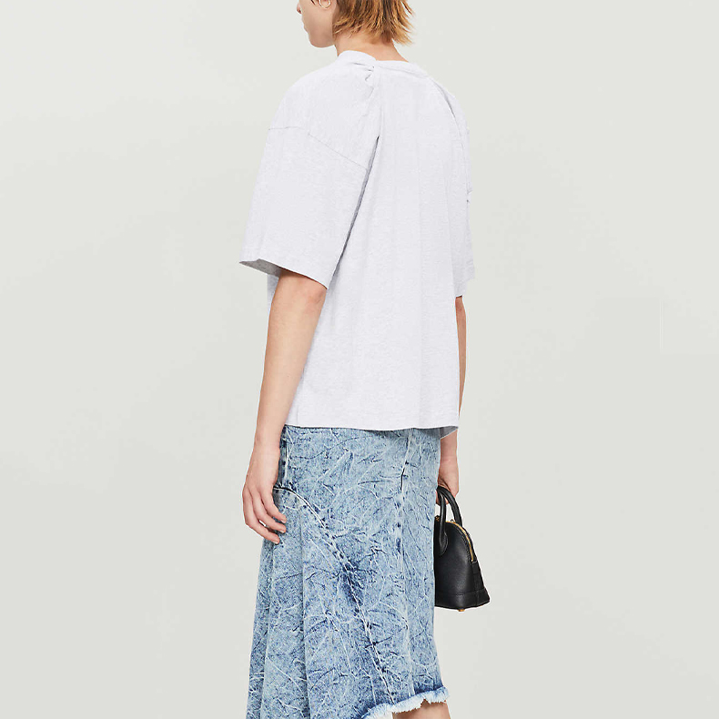 (Women) Balenciaga Grey Logo Tee 583098TFV652569 圖 6