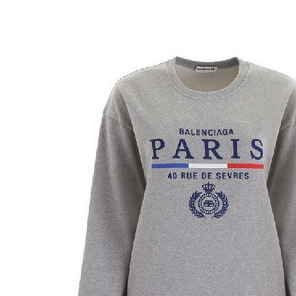 Details for (W) 巴黎世家灰色小麦皇冠标志套头衫卫衣 578132TGV681300