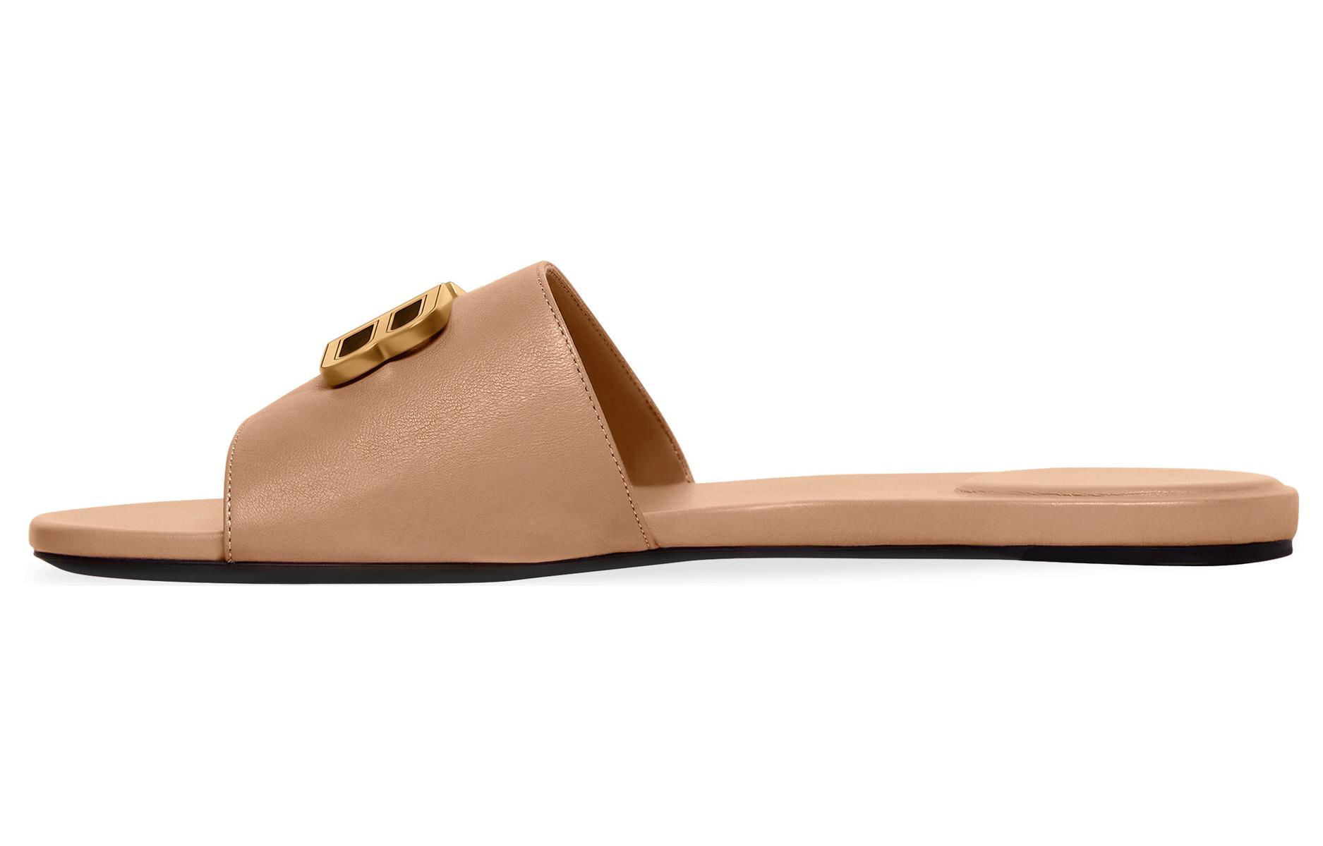 (Women) Balenciaga Groupie 'Beige Sheepskin Slides' 737270WBCW12080