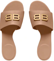 Lookbook 巴黎世家 Groupie 羊皮 簡約舒適 一字拖鞋 0.5cm 女款 米色