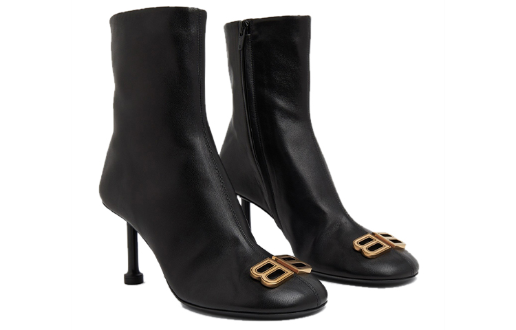 Lookbook (W) Balenciaga Botines Groupie 'Cuero Negro con Cremallera' 722311WBCW11080