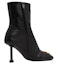 Shop (W) Balenciaga Groupie Bootie 'Kulit Hitam Zip' 722311WBCW11080