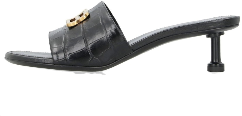 (Women) Balenciaga Groupie Leather Open-Toe Stiletto Slide 'Black' 722309WBED11080 Buy (Women) Balenciaga Groupie Leather Open-Toe Stiletto Slide 'Black' 722309WBED11080