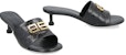 (W) Balenciaga Groupie Kulit Slide Stiletto Hujung Terbuka 'Hitam' 722309WBED11080