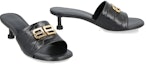 Lookbook (W) Balenciaga Groupie Kulit Slide Stiletto Hujung Terbuka 'Hitam' 722309WBED11080