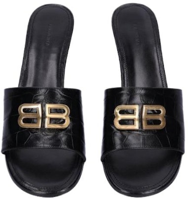 (Women) Balenciaga Groupie Leather Open-Toe Stiletto Slide 'Black' 722309WBED11080 Purchase (Women) Balenciaga Groupie Leather Open-Toe Stiletto Slide 'Black' 722309WBED11080