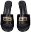 Purchase (W) Balenciaga Groupie Kulit Slide Stiletto Hujung Terbuka 'Hitam' 722309WBED11080