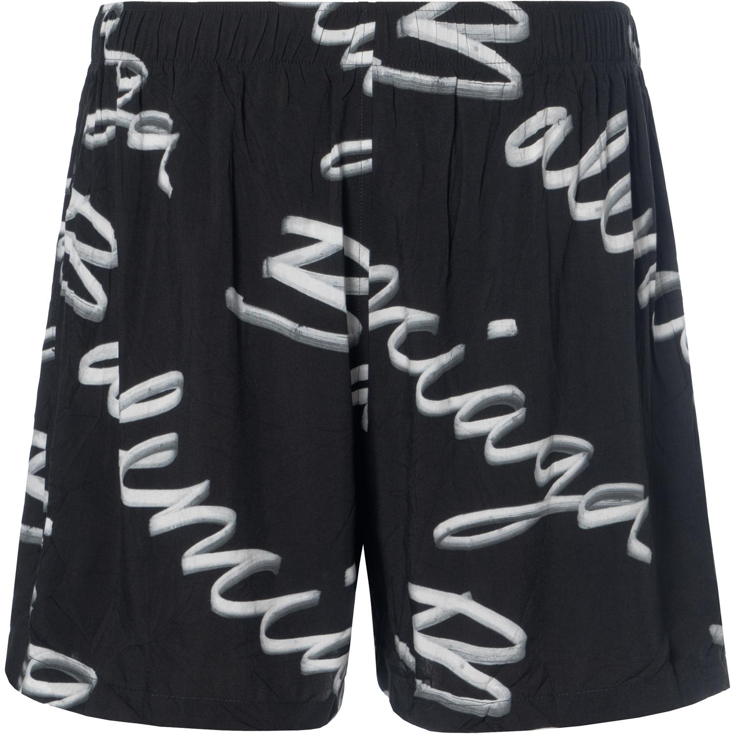 (Women) Balenciaga Handwritten Logo  Black Relaxed Fit Shorts. 671664TML131070