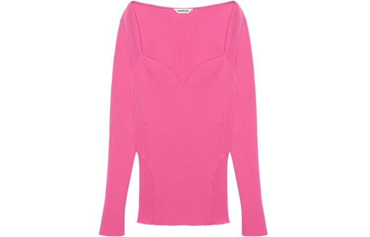 (Women) Balenciaga High-Performance Knit Tee SS21 Pink 657548T51595630 圖 2