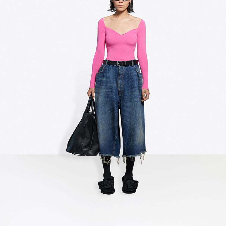 (Women) Balenciaga High-Performance Knit Tee SS21 Pink 657548T51595630 圖 4