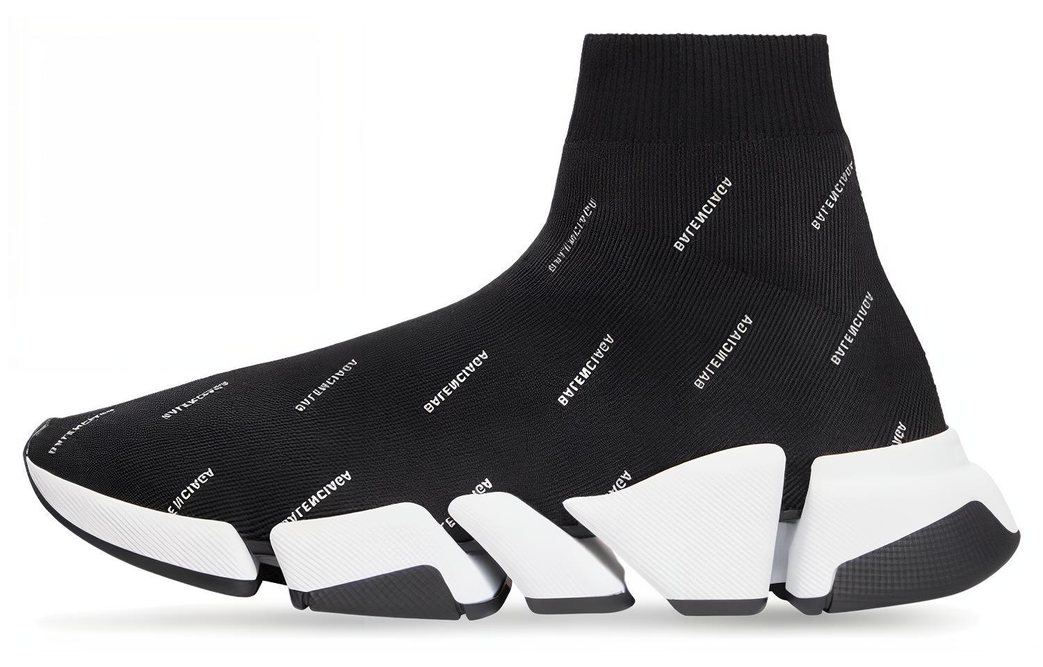 Buy Balenciaga巴黎世家 聚酯纖維 減震 高筒 休閒運動鞋 女款 黑色