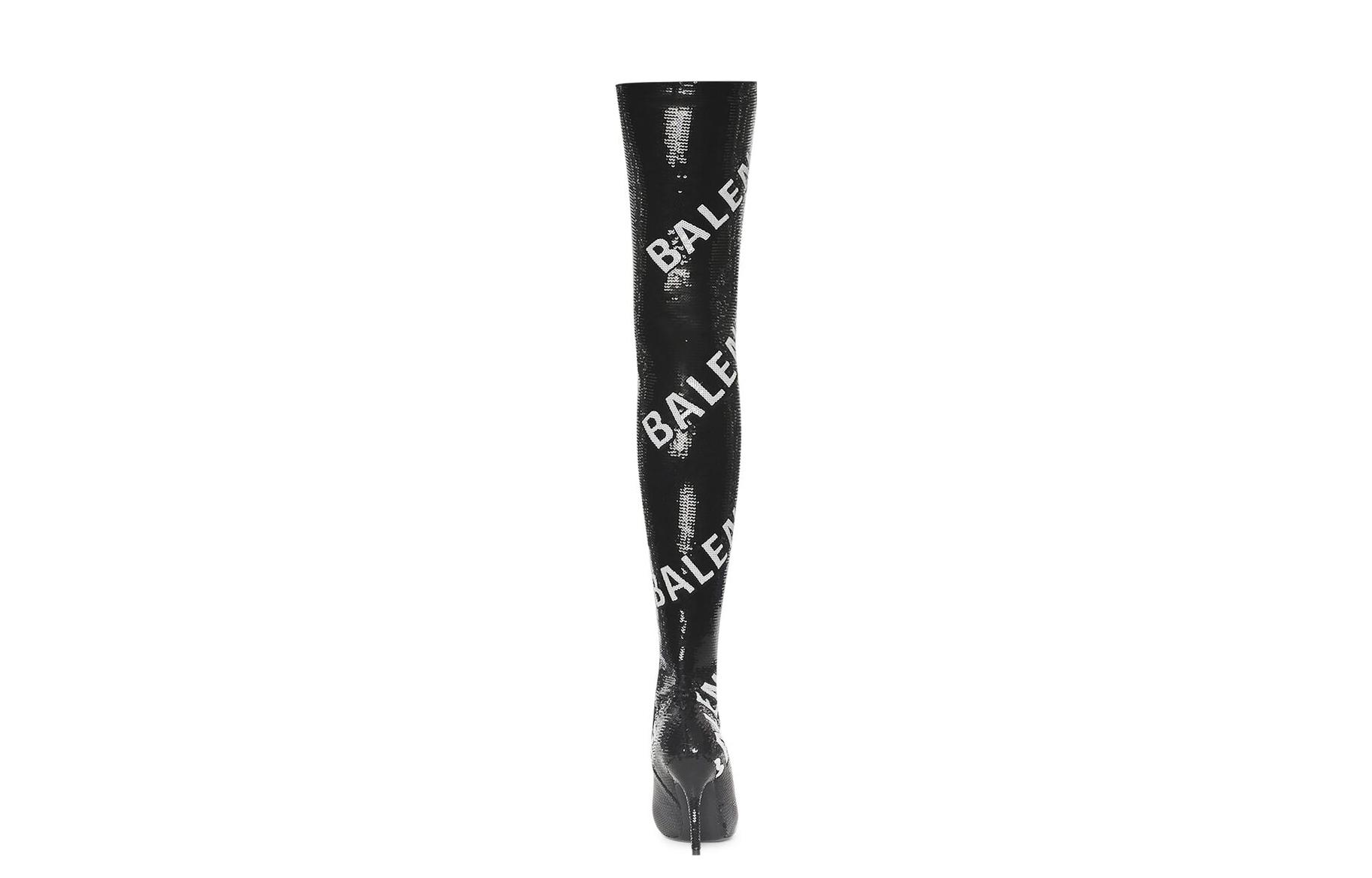 Shop (W) Botas Altas Balenciaga 'Negro y Blanco Confort' 705473W2D311090