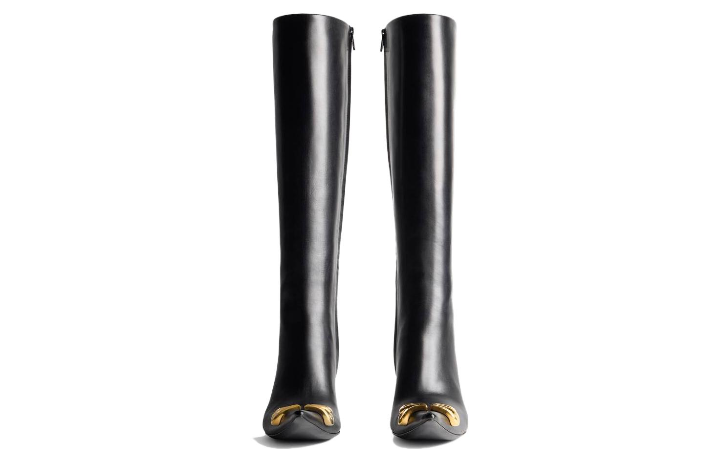 Lookbook (W) Balenciaga Sepatu Boot Tinggi 'Kulit Hitam' 764364WCHA31080