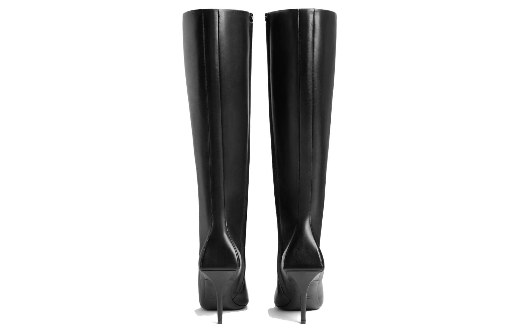 Shop 巴黎世家 Balenciaga 皮革 舒適優雅 高筒靴 女款 黑色