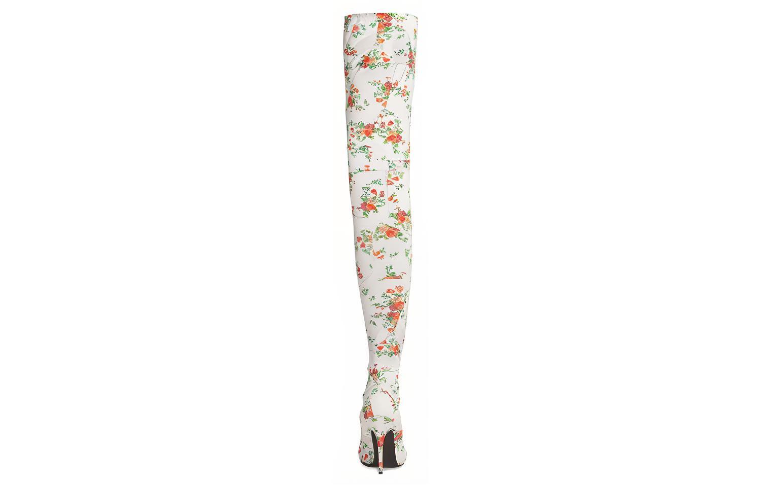 Shop (W) Balenciaga But Tinggi 'Floral Putih' 718647W2LX09783