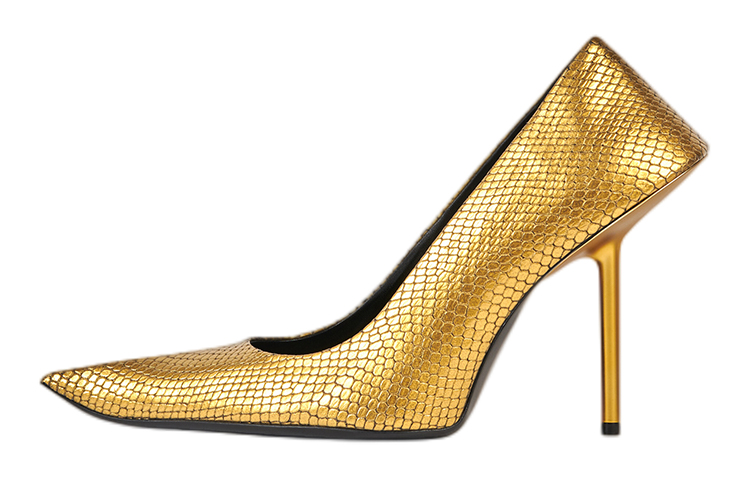 (Women) Balenciaga High Heel 'Gold Python' 671494WBCN08000