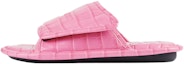 Buy (W) Balenciaga Home Corak Kulit Buaya Kasut Tumit Rendah Merah Jambu 616716WA9D76842