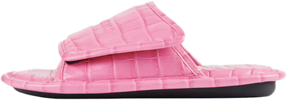 (Women) Balenciaga Home Crocodile Pattern Calfskin Mules Pink 616716WA9D76842 (Women) Balenciaga Home Crocodile Pattern Calfskin Mules Pink 616716WA9D76842